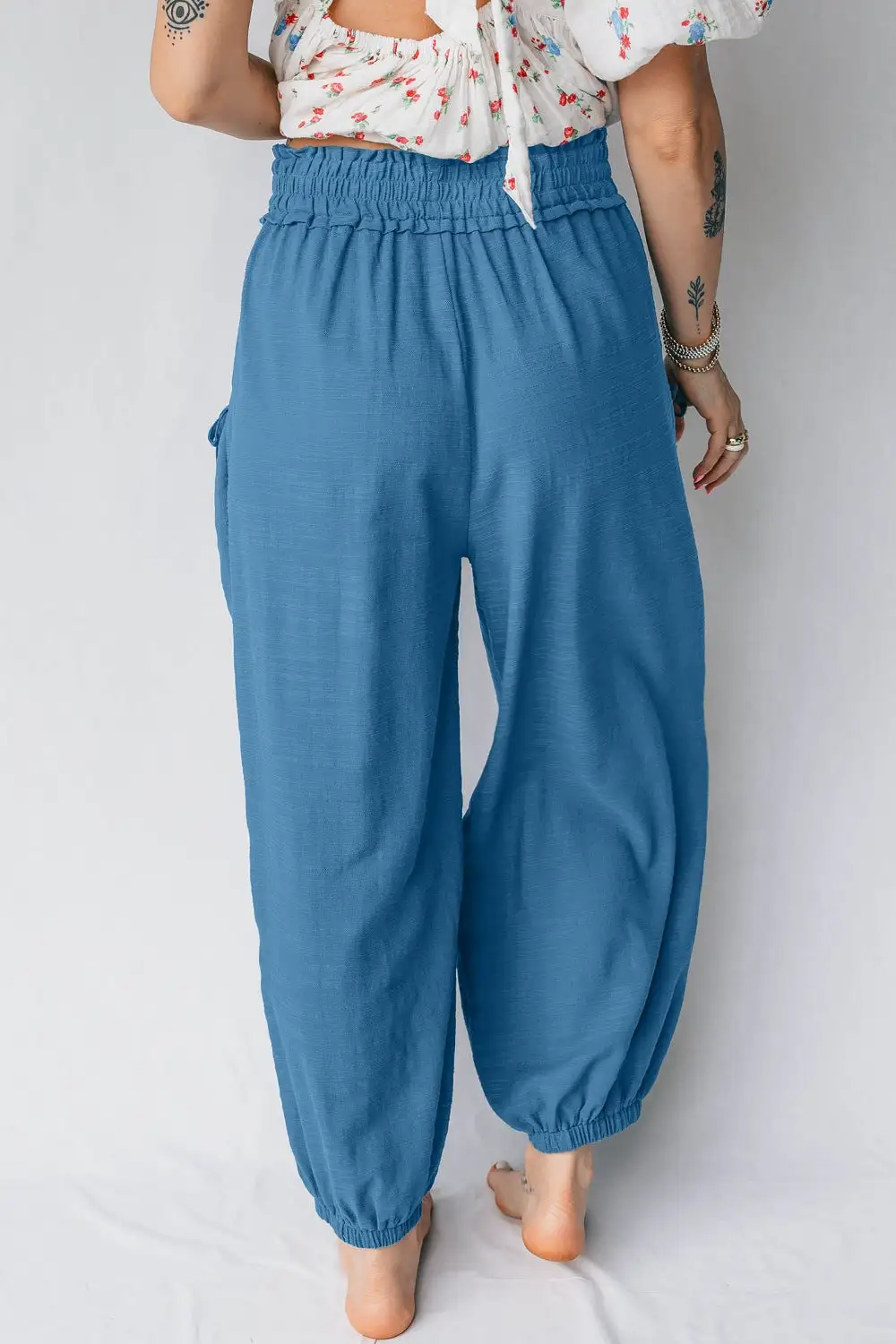 Smocked Waist Jogger Pants