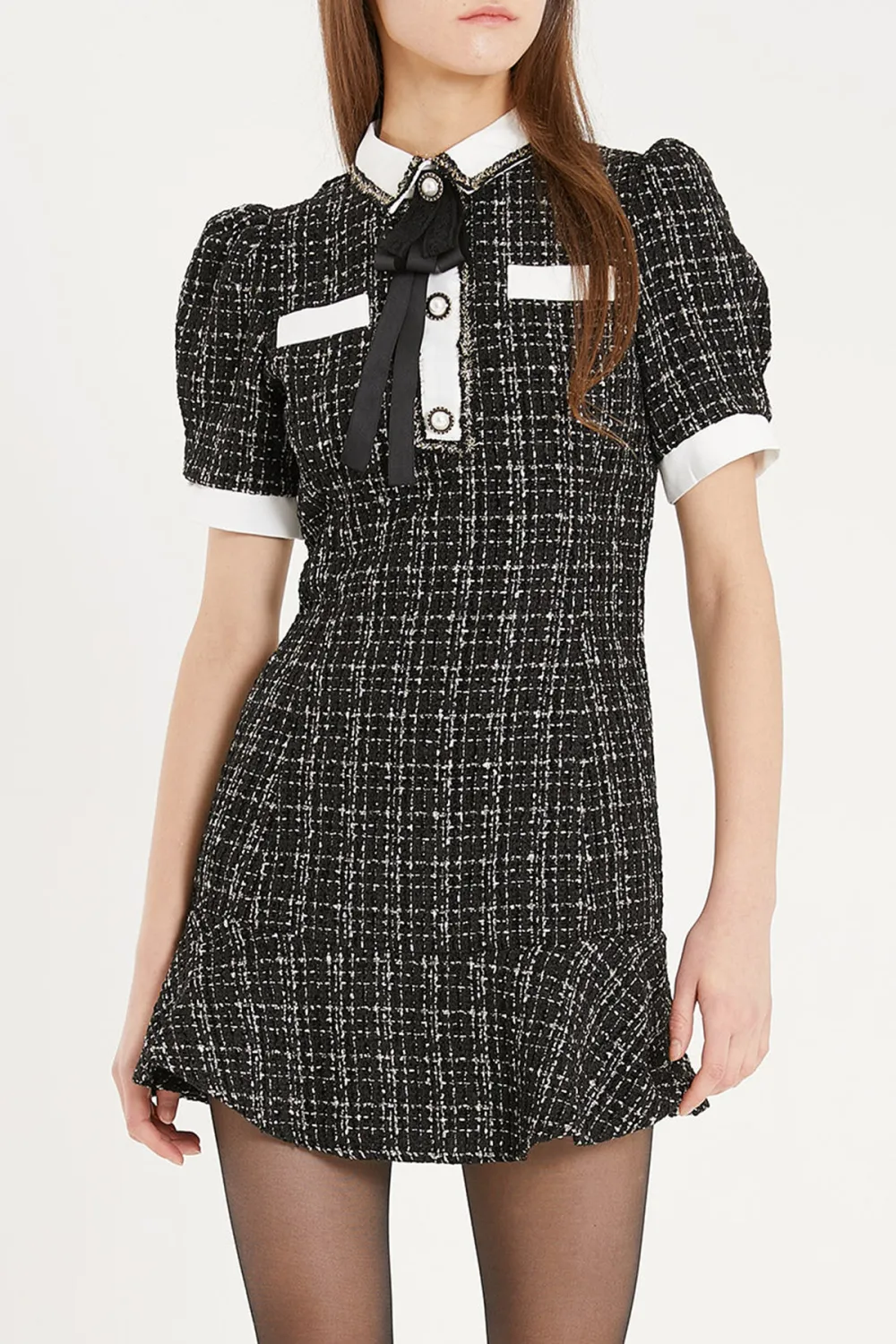 Tweed Trumpet Mini Dress