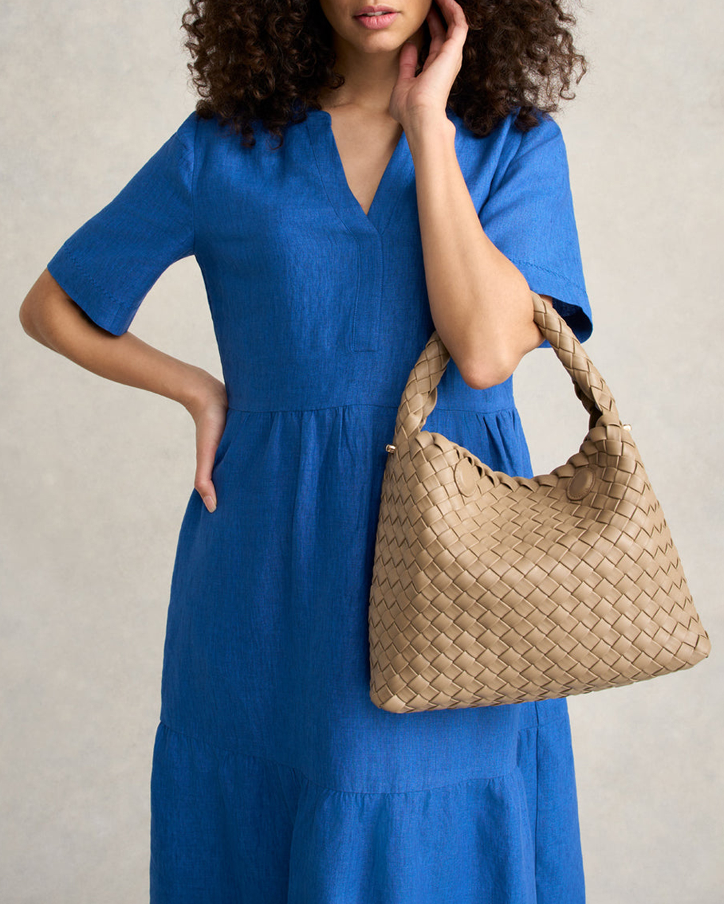Tiered Linen Dress