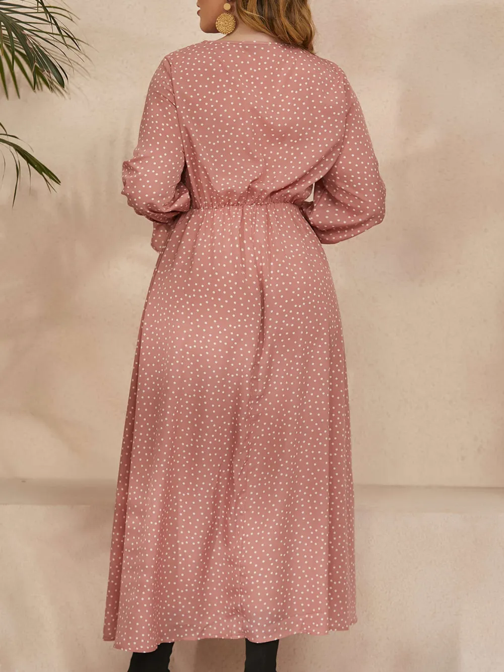 Polka Dot Loose Long Sleeve Dress