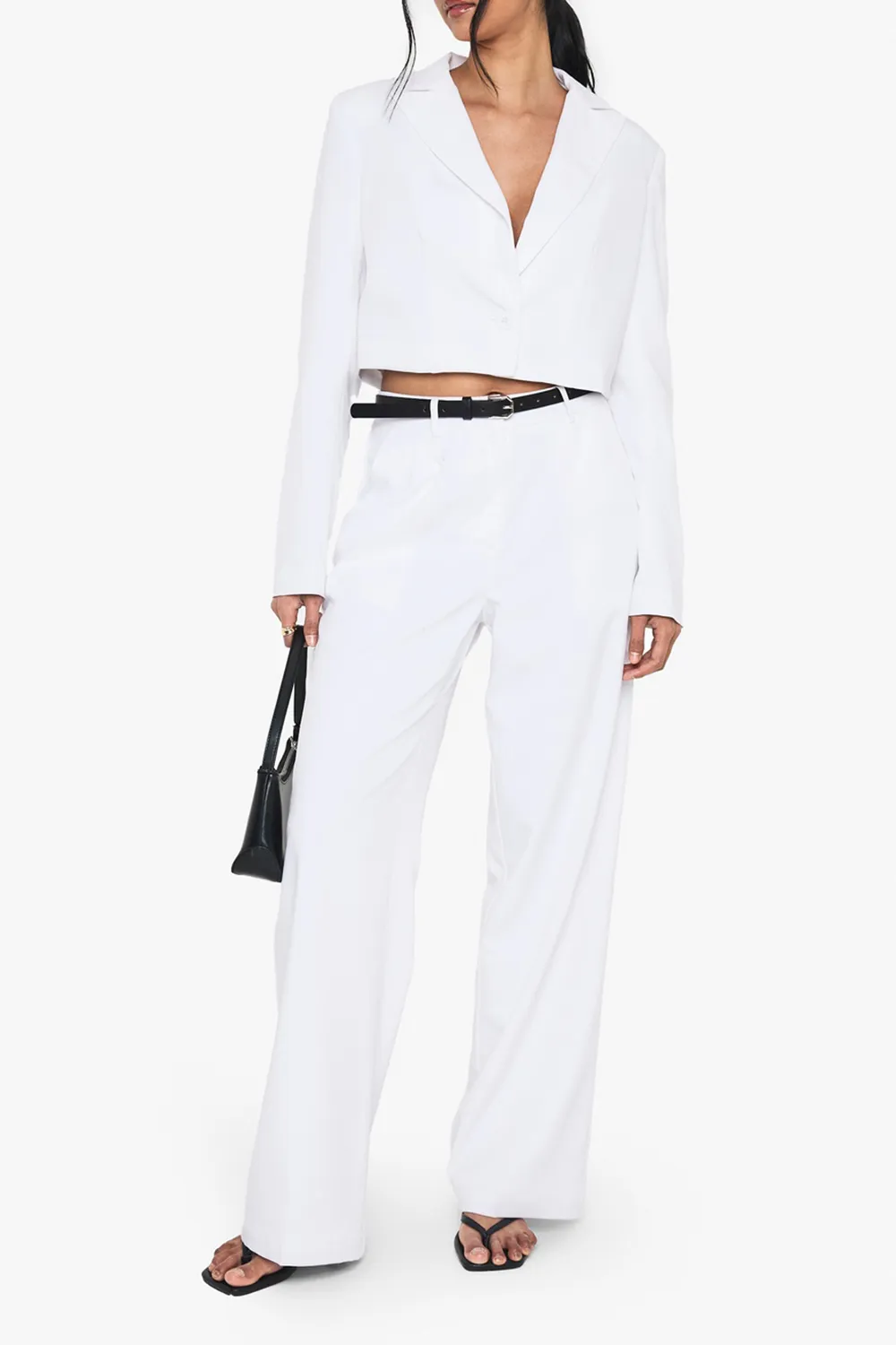 Elegant Tailoring Art White Women's Trousers
