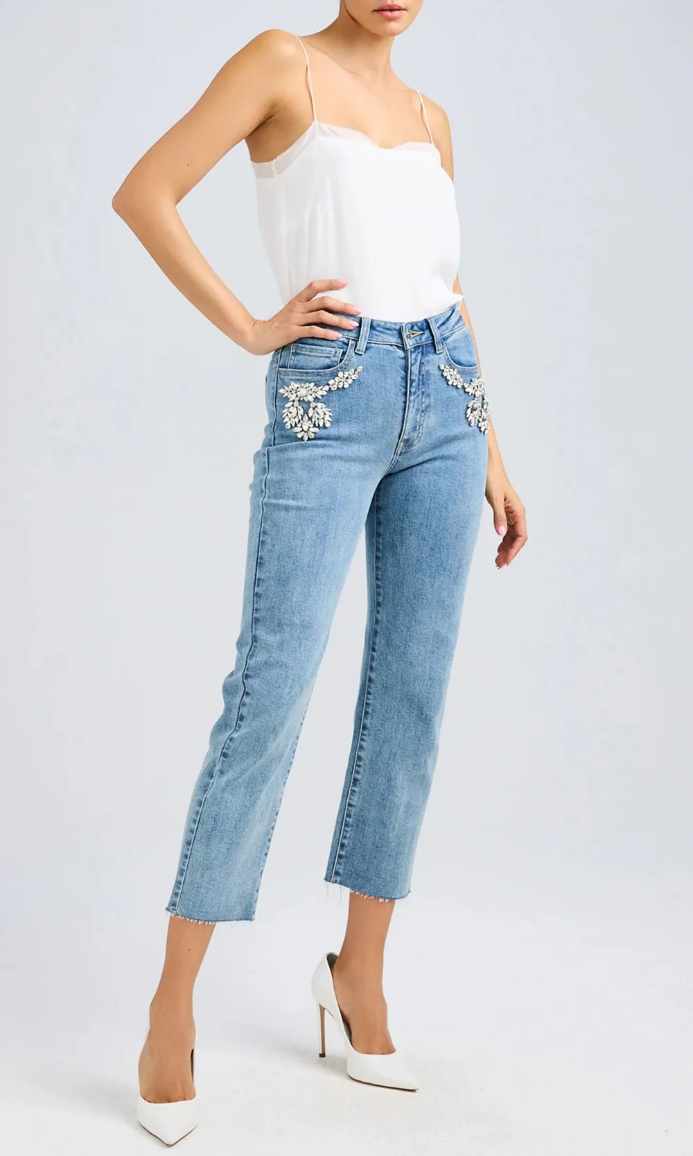Crystal Cropped Jeans