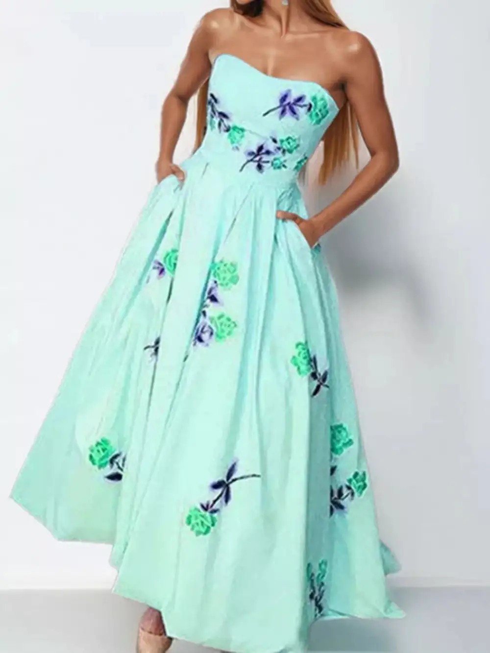 Comfort Fit Floral Printed Maxi Dress