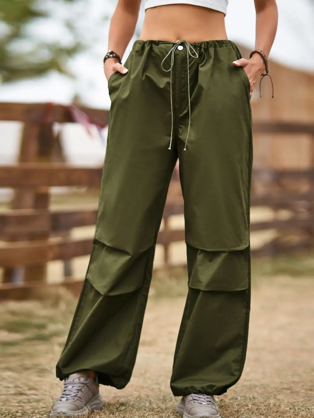 Drawstring Joggers With Pockets