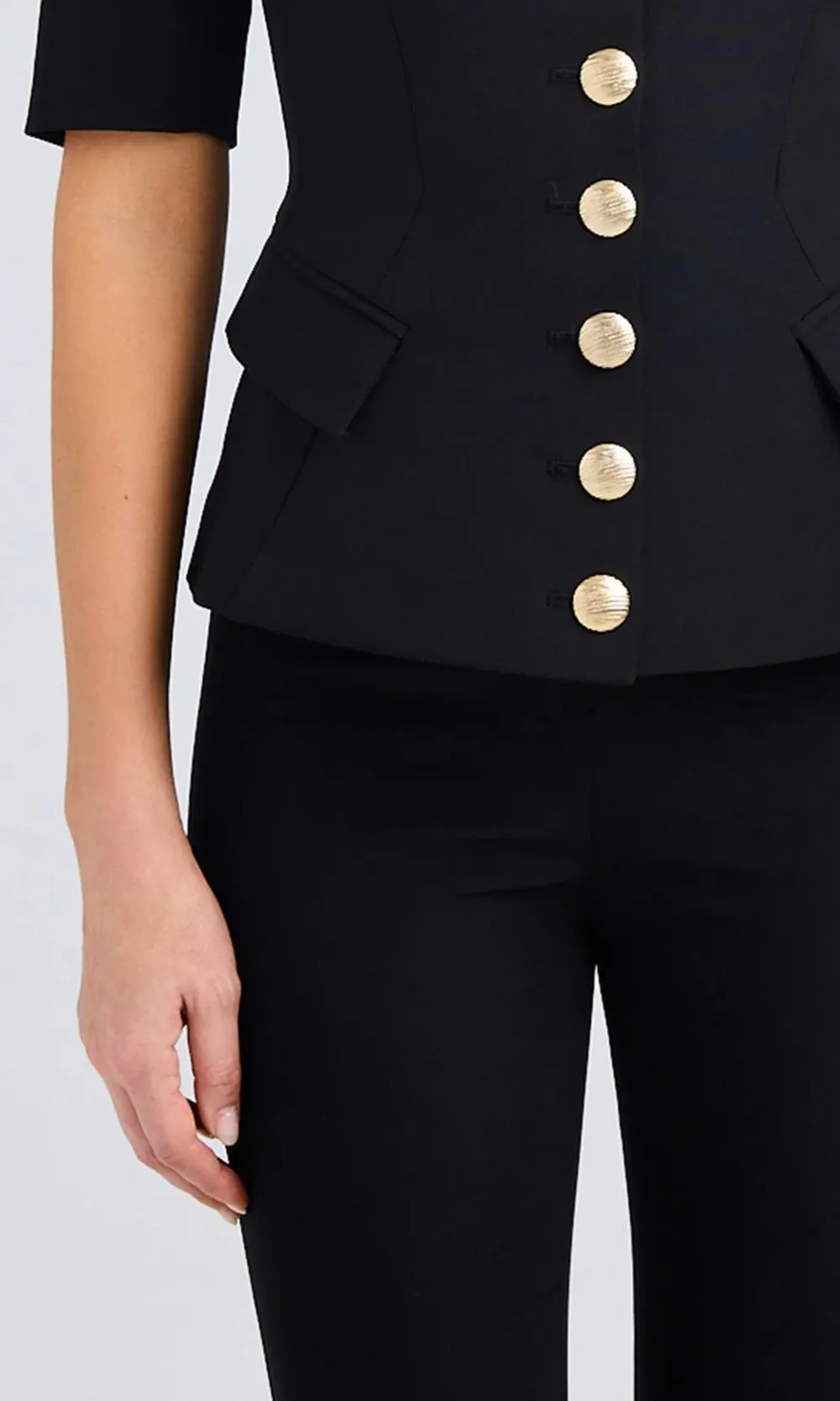 Black Comfort Crepe Pants