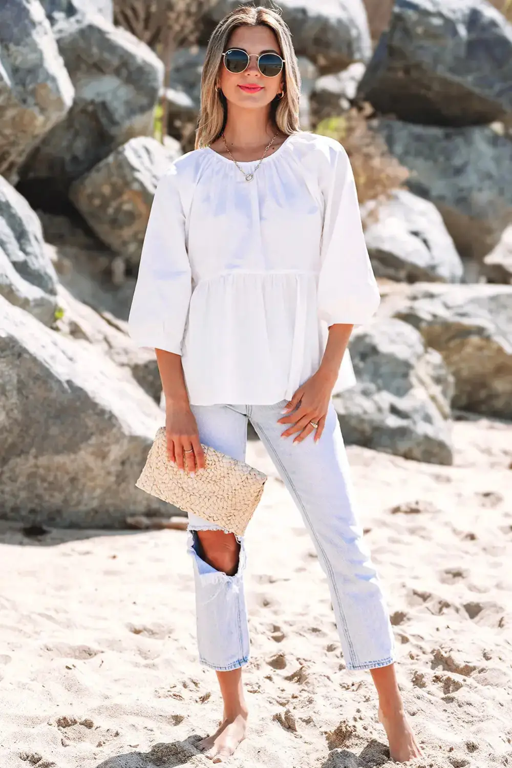 Airy Ruffled Tunic