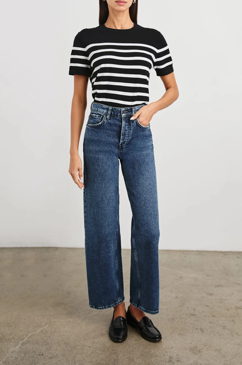 Pure Cotton Striped Printed Women's T-Shirt