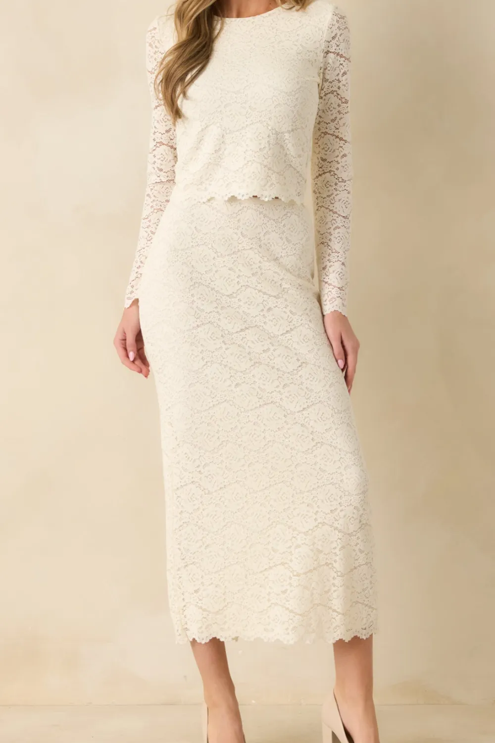 Lace Midi Skirt