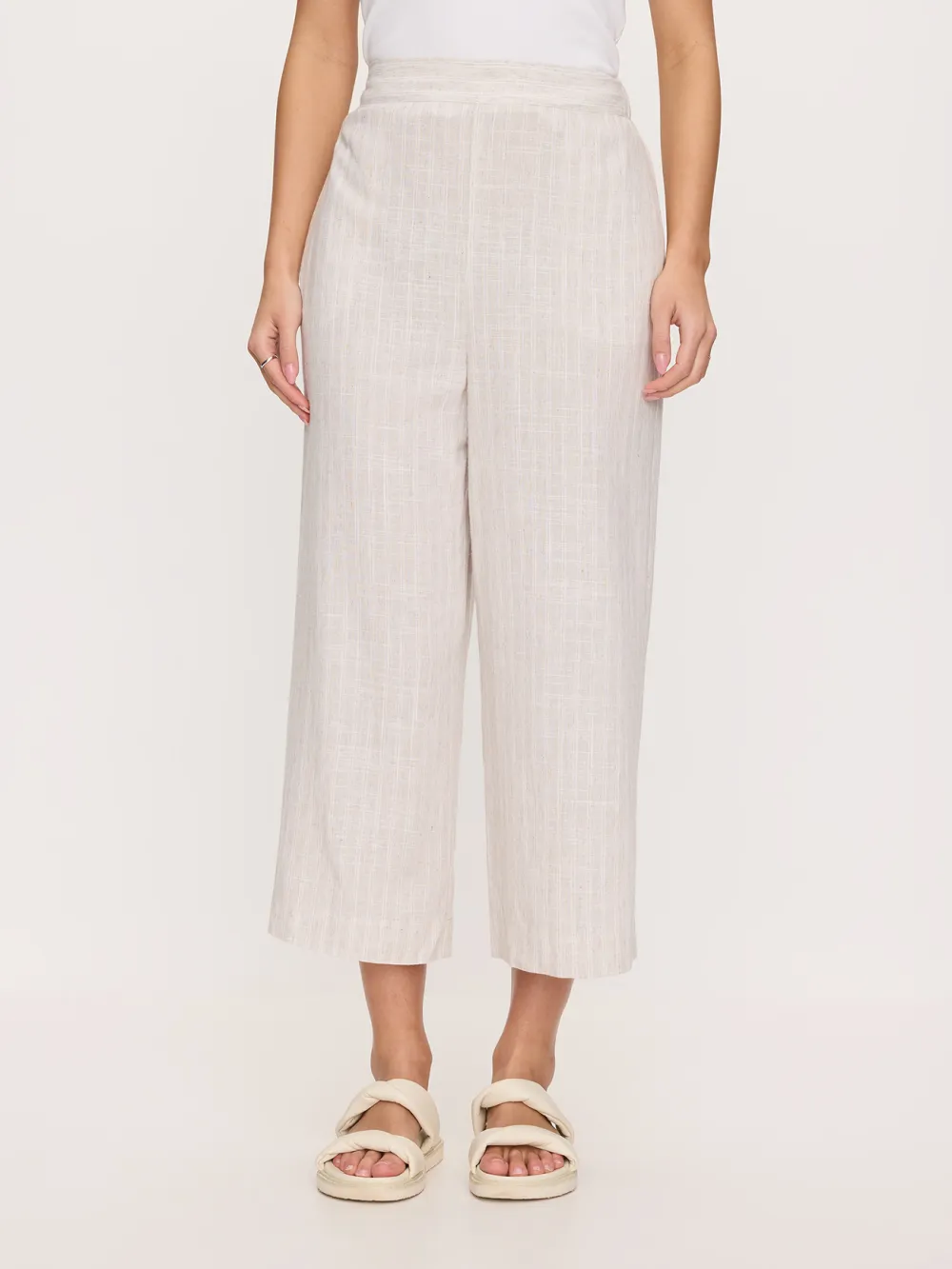 Daily White Stripe Culotte