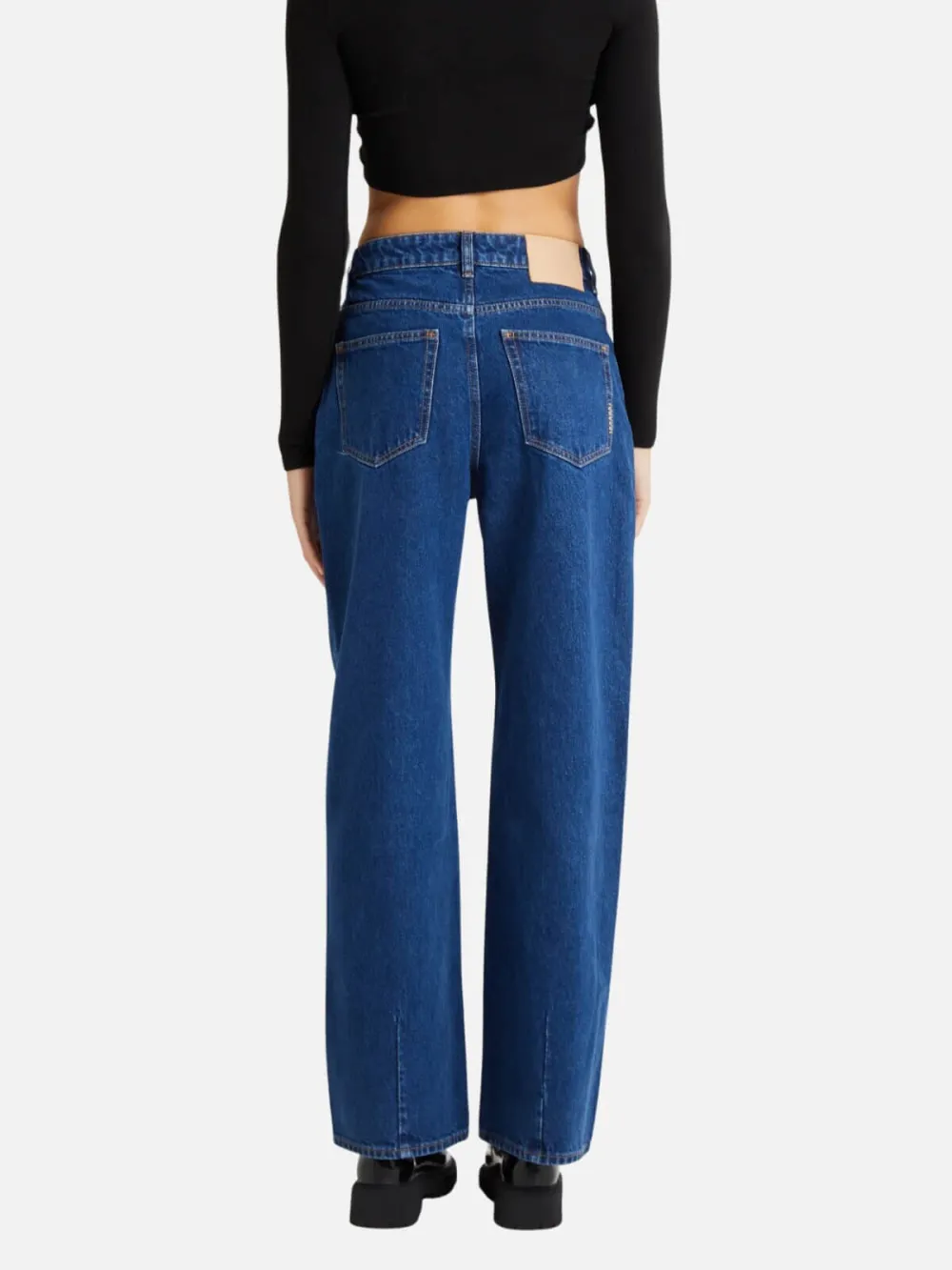 Mid-Waist Straight Jeans