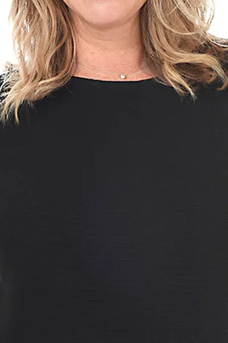 Button-Back Short Sleeve Sweater