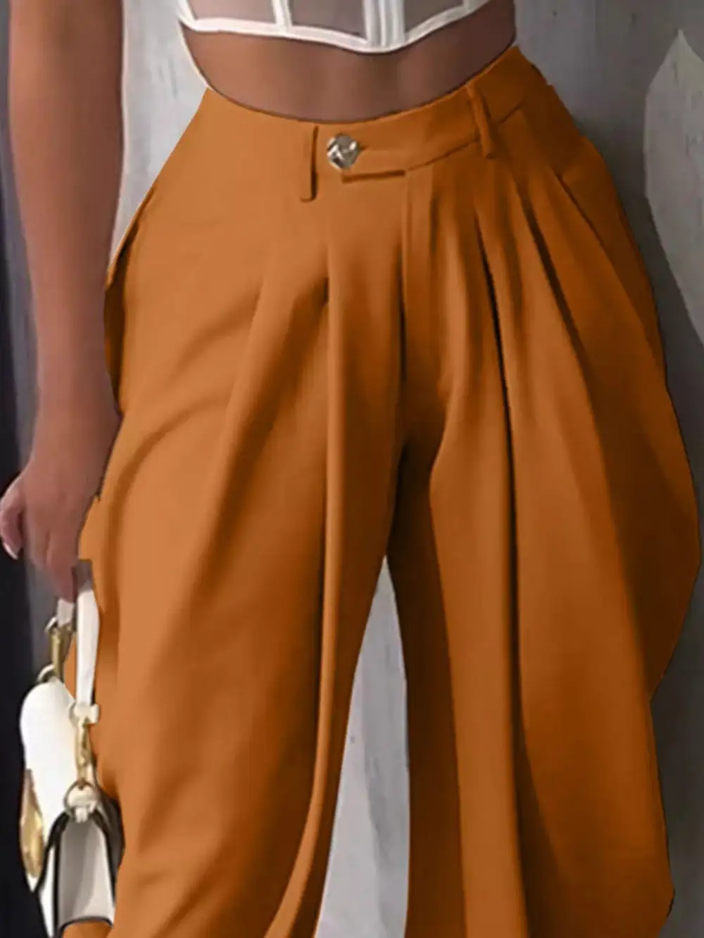 Everyday High Waisted Wide Leg Pleated Pants