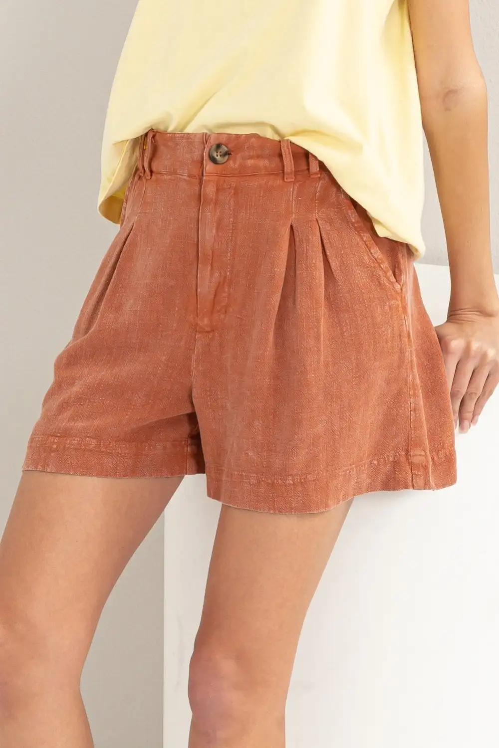 Weekend Pleated Front Shorts