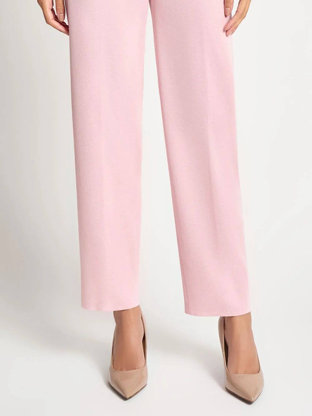 Mid Waist Straight Leg Pants