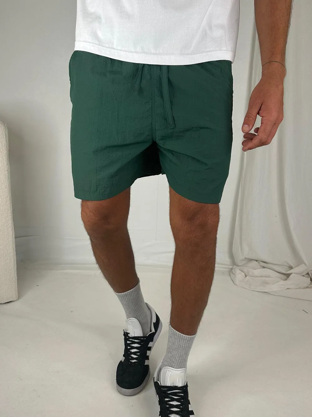 Casual And Comfortable Green  Shorts