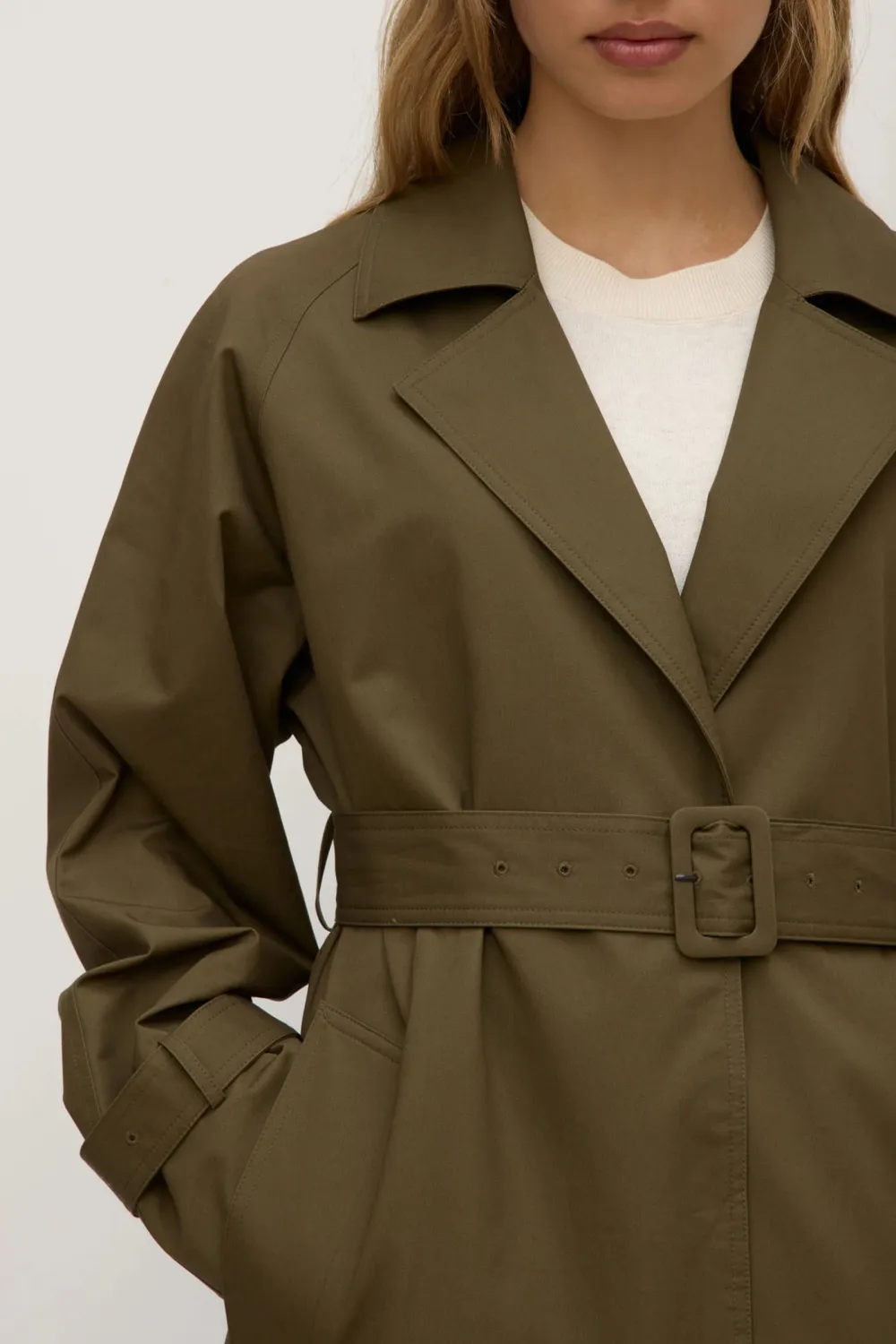 Cotton Raglan Sleeve Coat