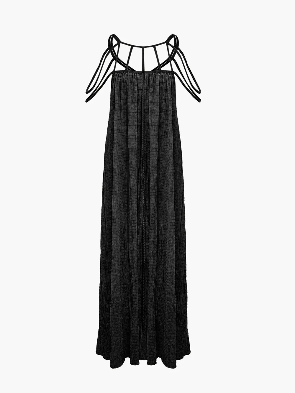 New Women Tied String Off Shoulder Sexy Halter Neck Loose Holiday Beach Dress