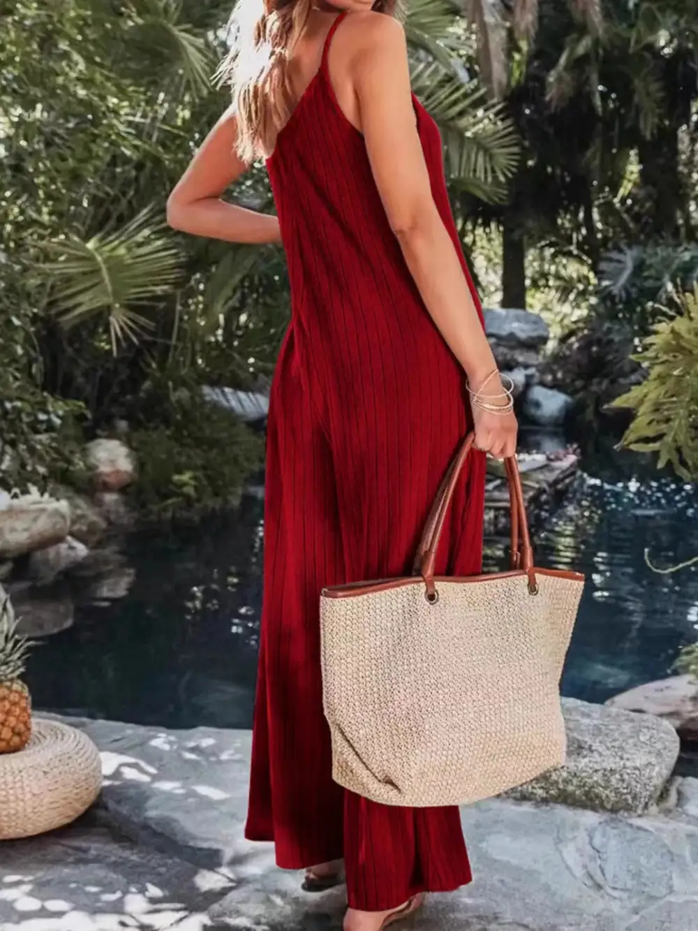 Ribbed Wide Leg Jumpsuit