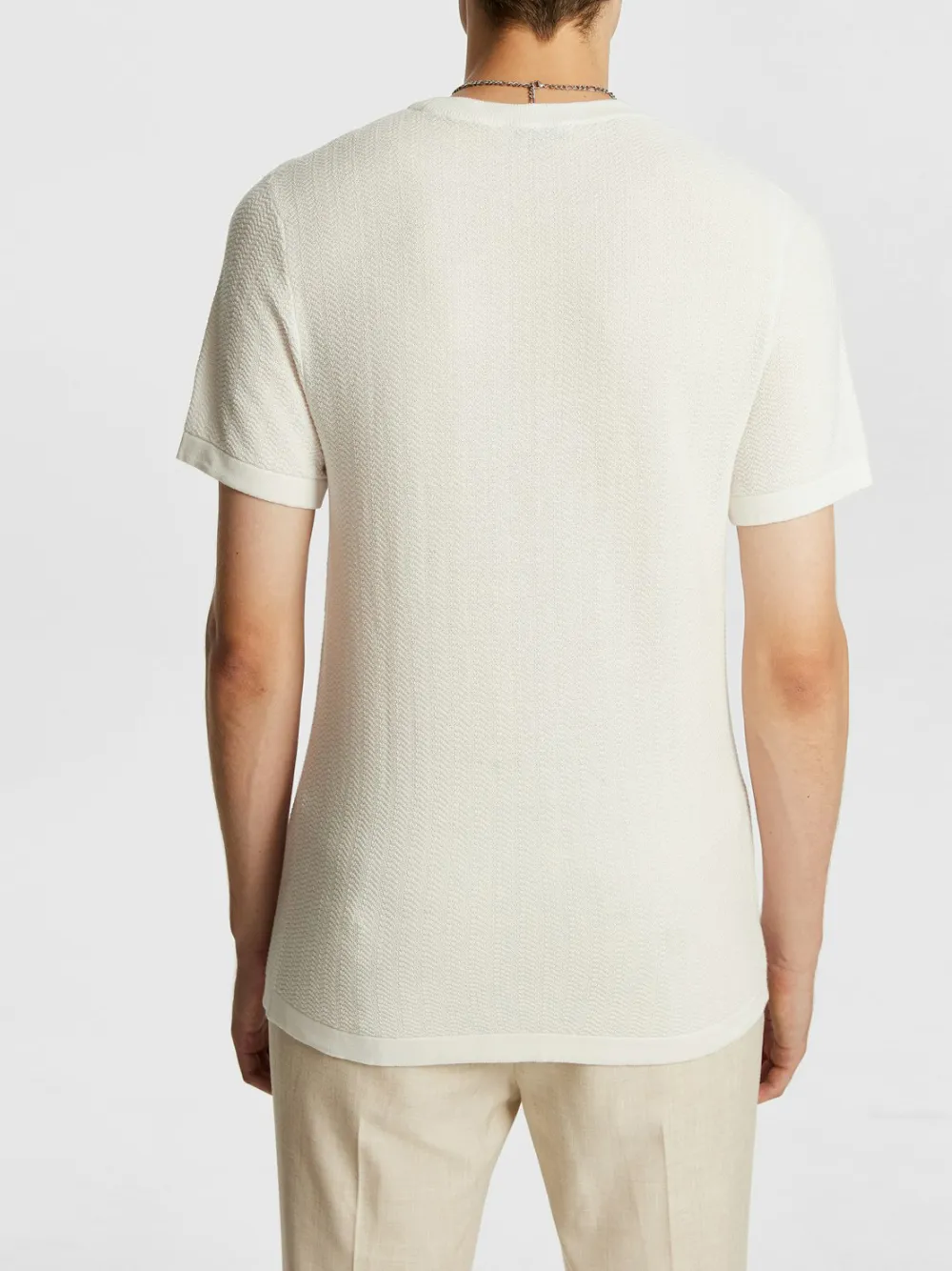 Knit Crew Neck Short Sleeve T-Shirt