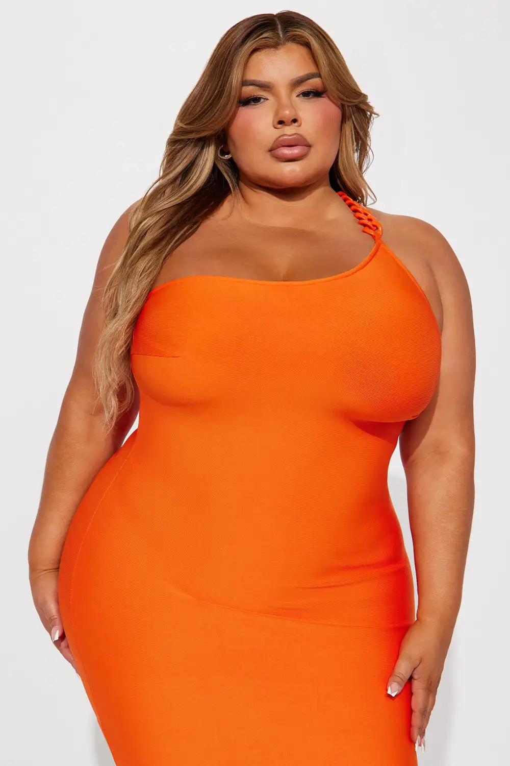 Hacks At Dawn Bandage Mini Dress - Orange