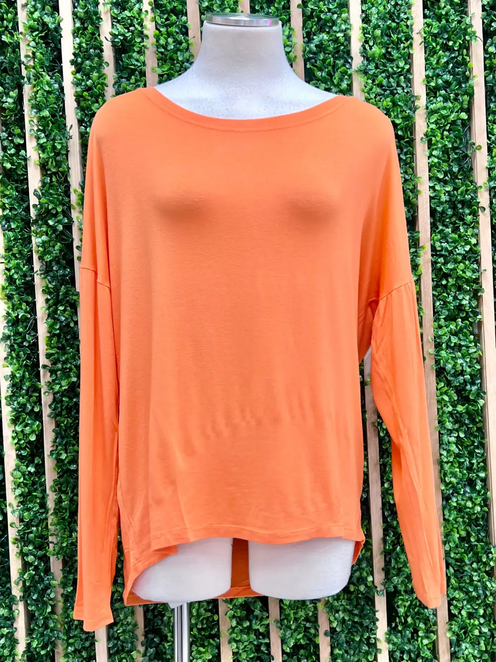 Long Sleeve Open Shoulder Top