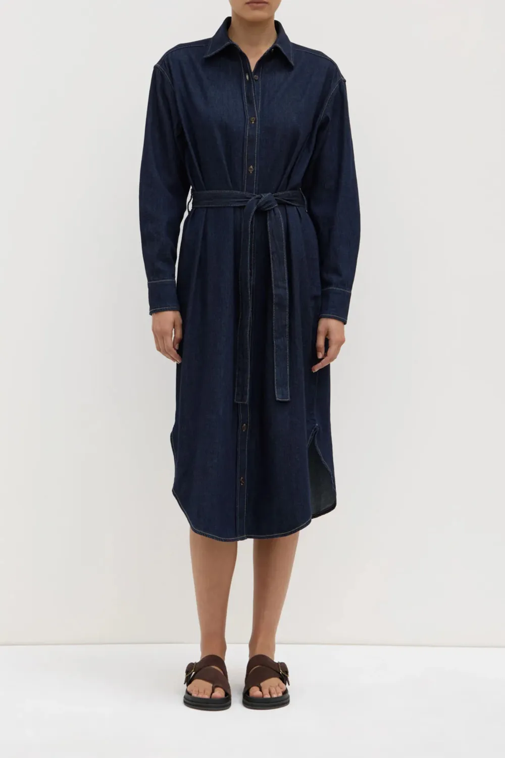 Recycled Cotton Mid Length Shirt Dress