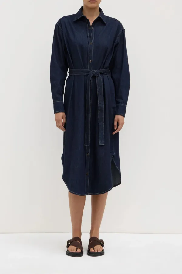 Recycled Cotton Mid Length Shirt Dress