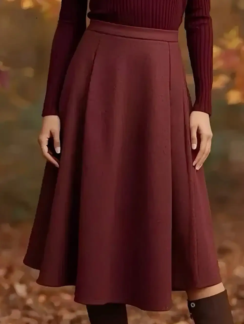 Pleated Midi Skirt