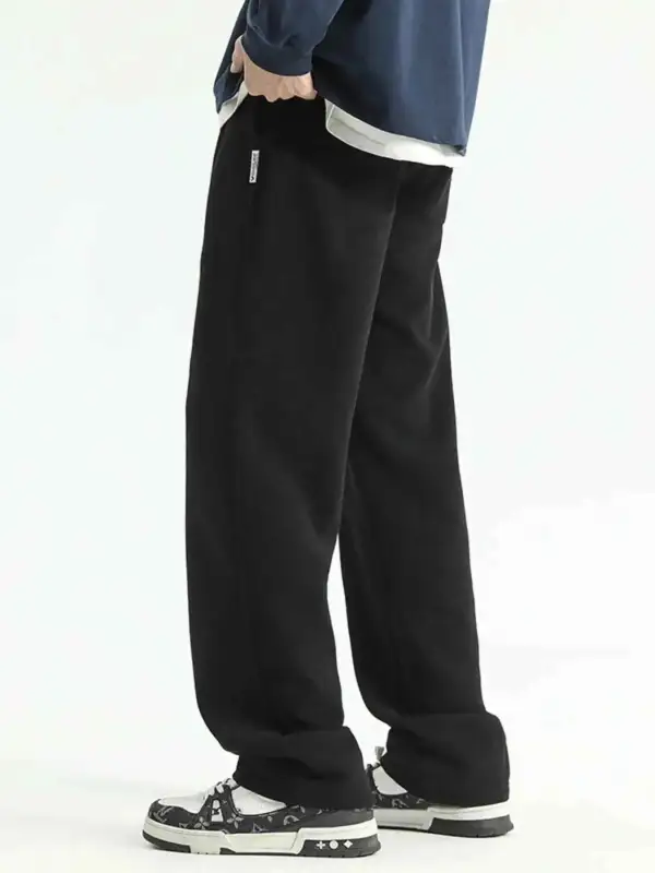 Relaxed Fit Drawstring Wide Leg Pants