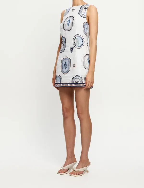 Contrast Trim Mini Dress