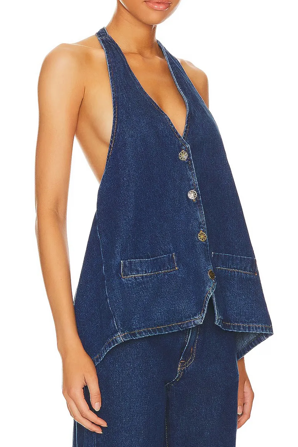 Blue Halter Top