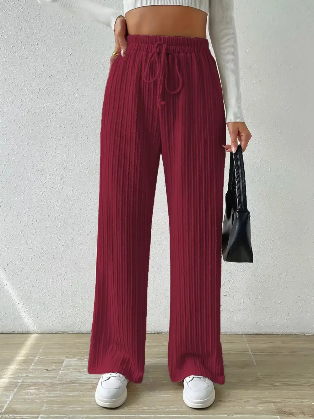 Weekend Drawstring Wide Leg Pants