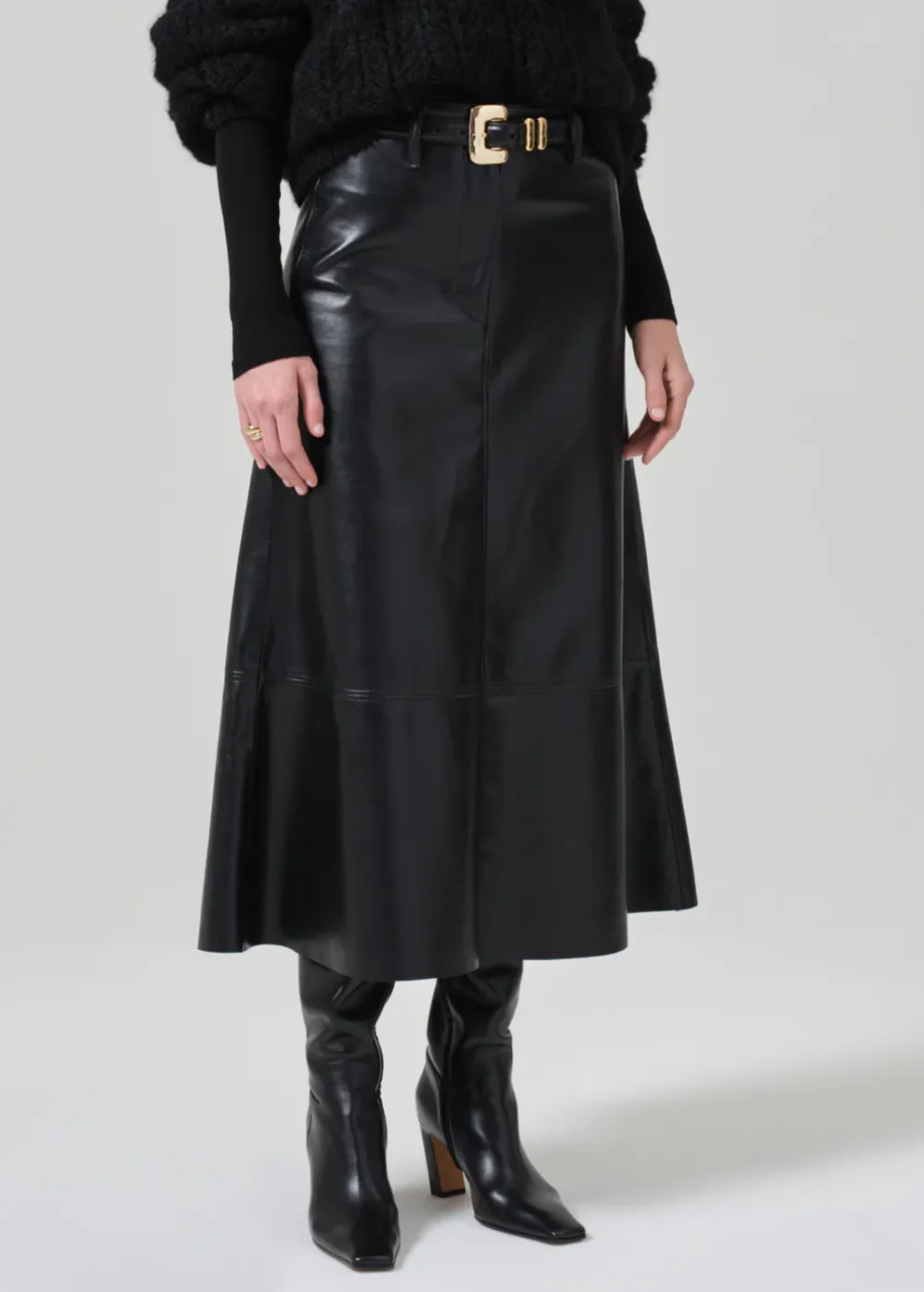 Cassia Leather Skirt