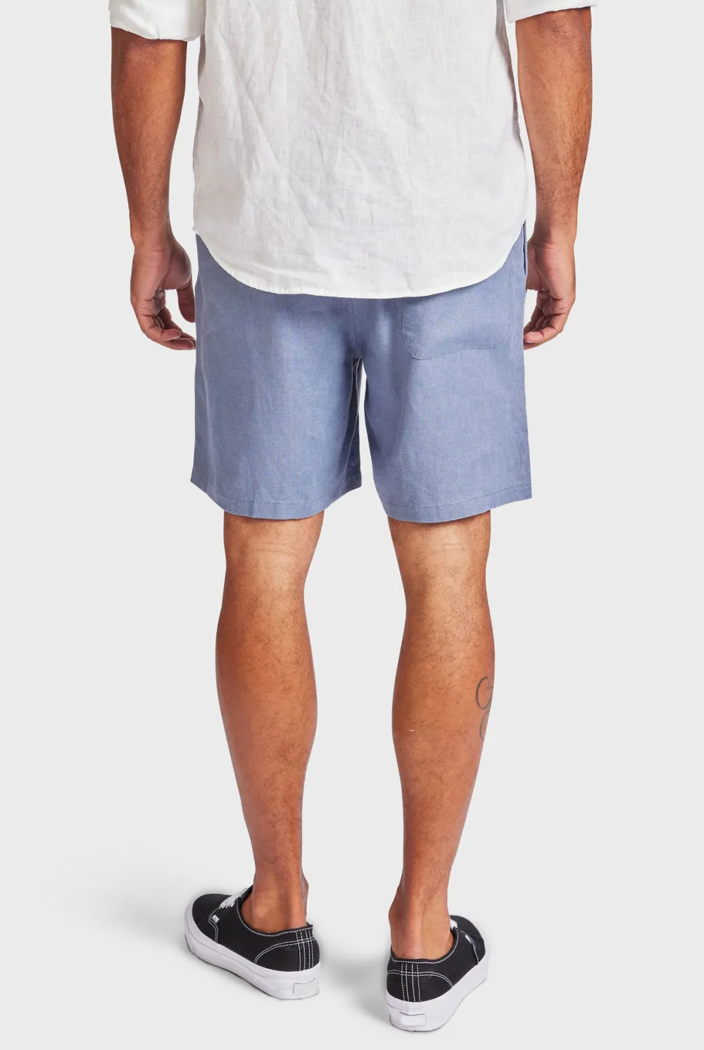 Jeff Linen Short-Ice grey