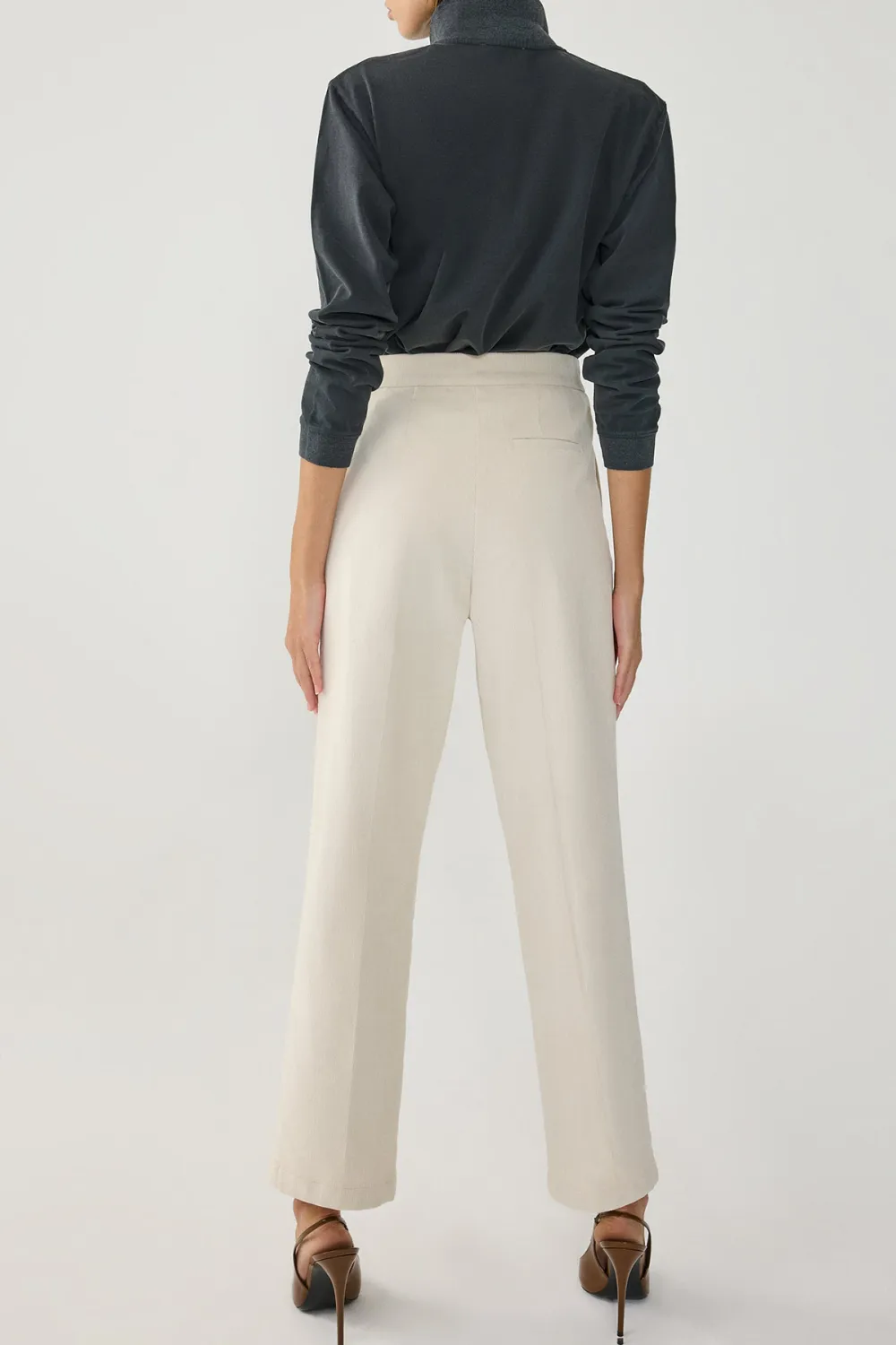 Lapel Sweatshirt-Grey