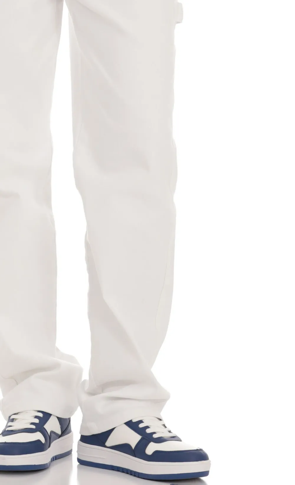 Straight Cargo Jeans in White