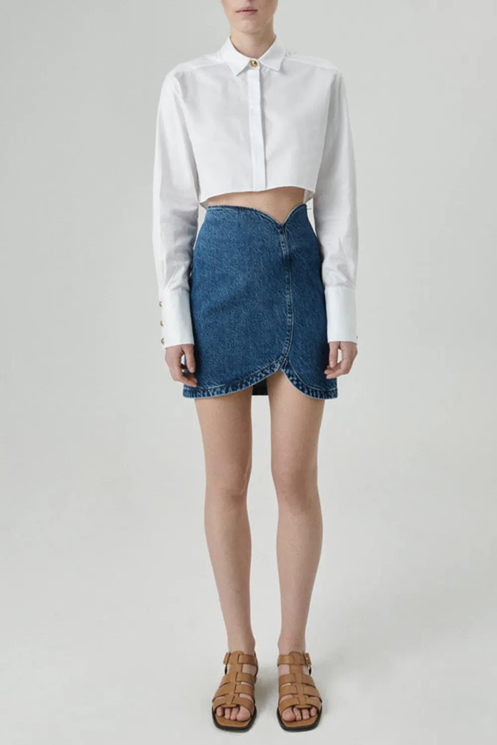 Denim Skirt-Deep Blue