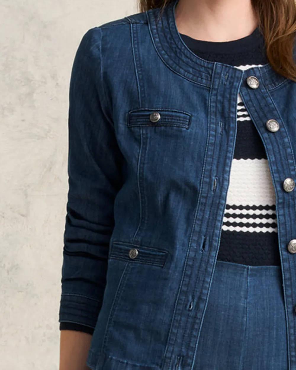 Stitch Detail Denim Jacket