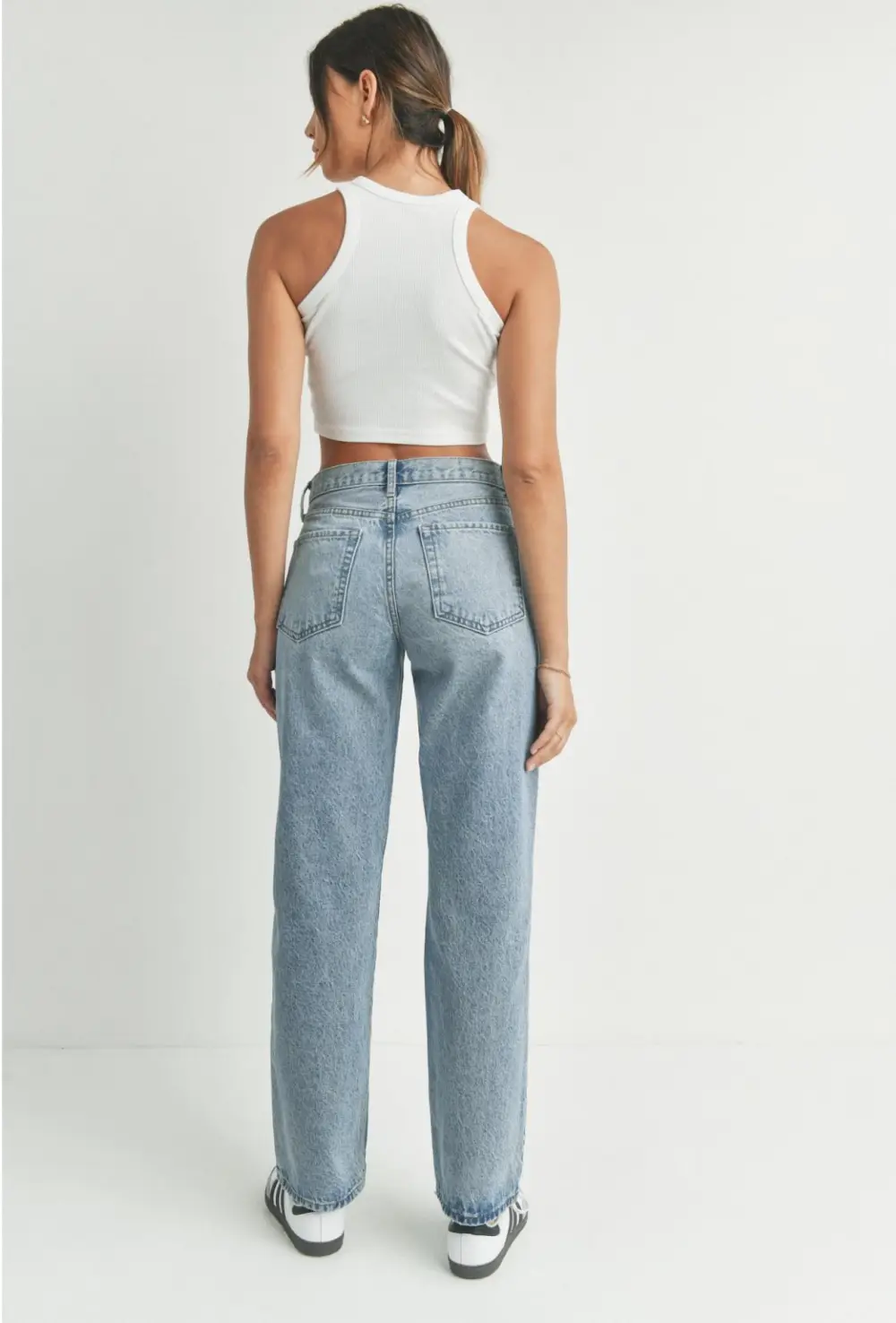 Relaxed Straight Denim Jeans