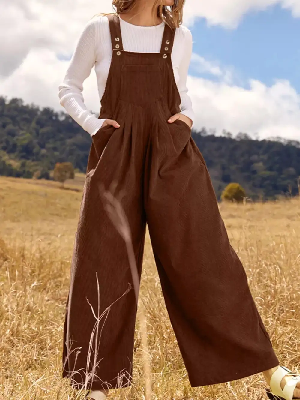 Everyday Pocket Wide Leg Jumpsuit