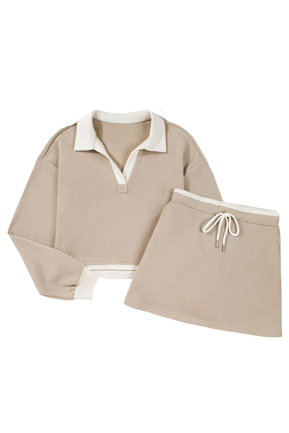 Cropped Drawstring Coordinated Set