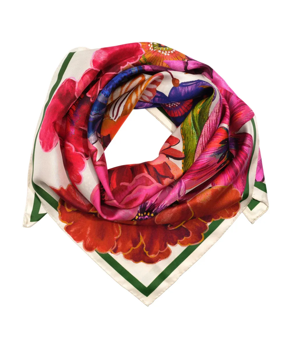 Magic Garden Art Graphic Silk Square Scarf