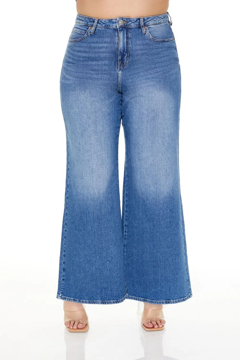Plus Size High-Rise Wide-Leg Jeans