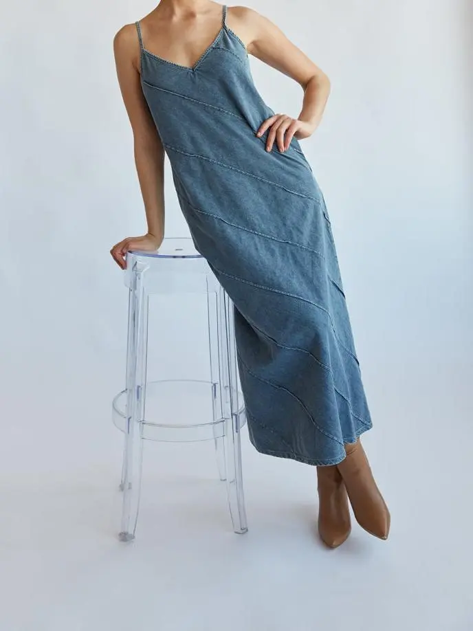 Denim Maxi Dress