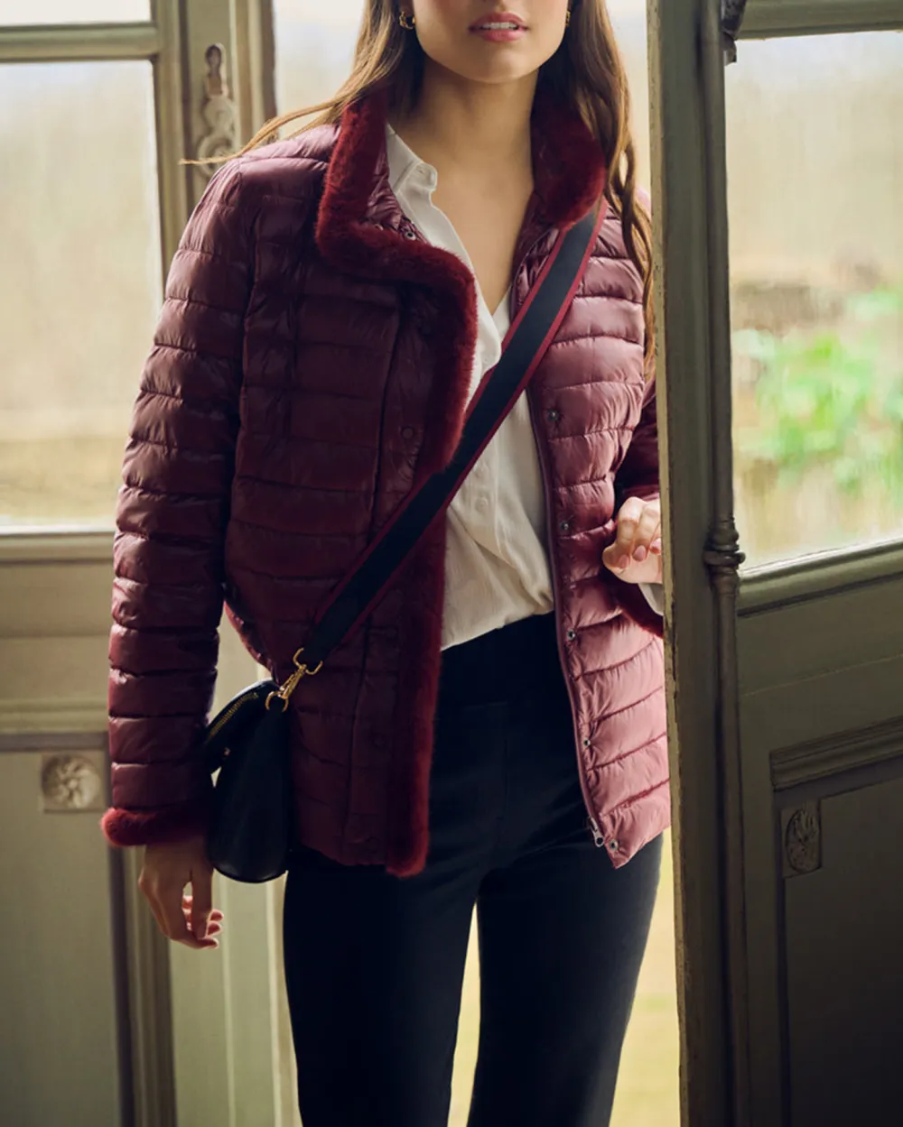 Faux Fur Trim Puffer