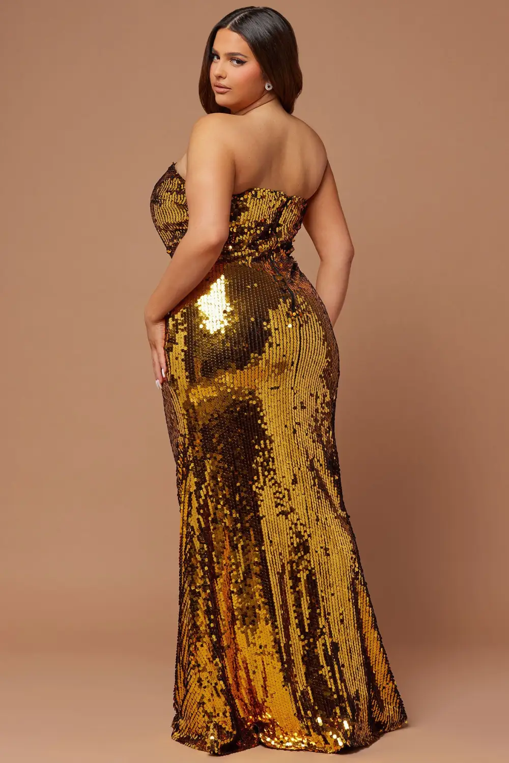 Claudette Sequin Maxi Dress - Gold
