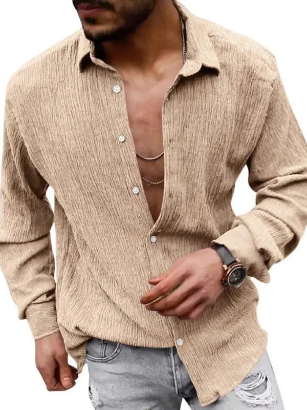 Lapel Collar Everyday Long Sleeve Shirt