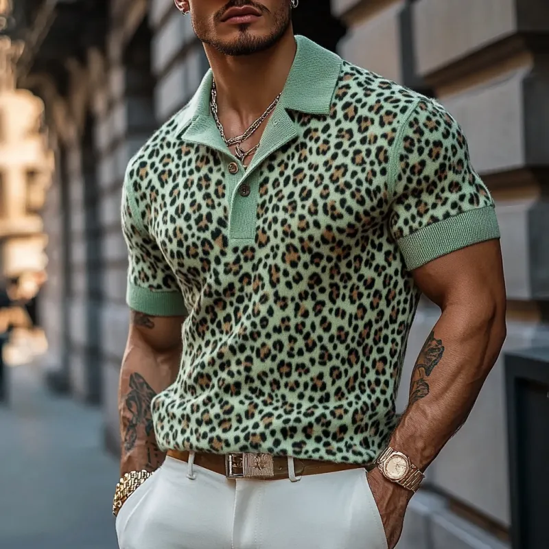 Office Ready Short Sleeve Collared Knit Shirt