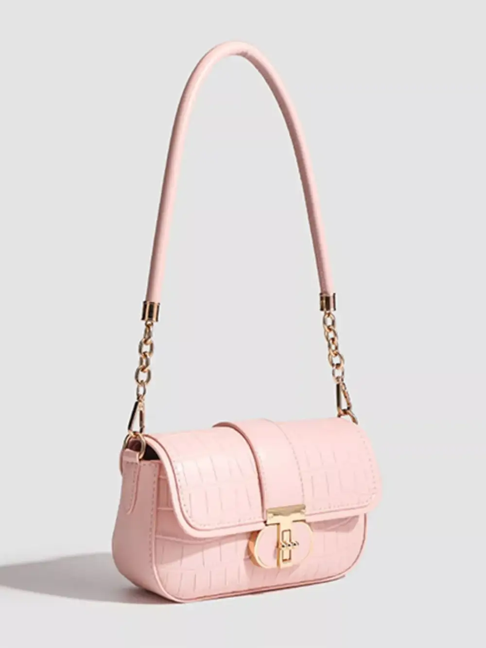 Textured Flap Shoulder Bag