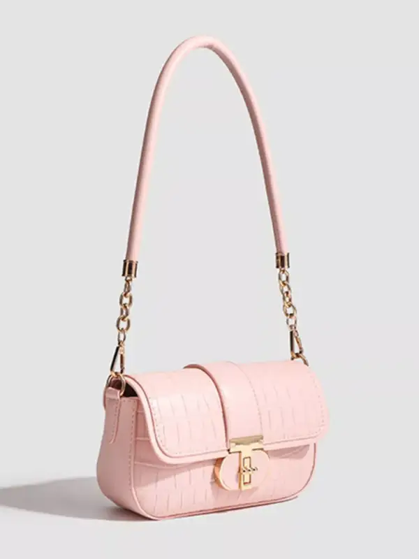 Textured Flap Shoulder Bag